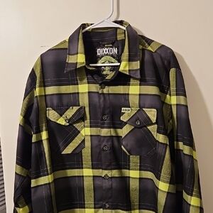 DIXXON Uranium Plaid Shirt in Black and Green